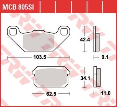 MCB805SI Bremsbelag CPI 250 XS PGO Bugrider Quadzilla