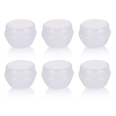 6 Stécke Pilzbox Plastikcreme, transparent, 30 Gramm