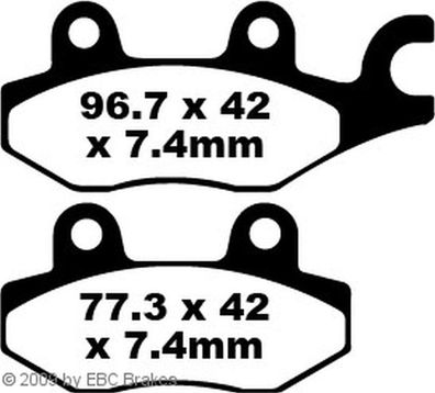 Goldstuff Bremsbeläge FA165R für CAN AM (SIDE X SIDE) AEON APACHE BLANEY (Quads)