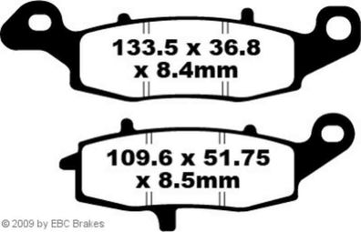 Goldstuff Bremsbeläge FA231HH für CF MOTO H.P. POWER WK BIKES Kawasaki Suzuki