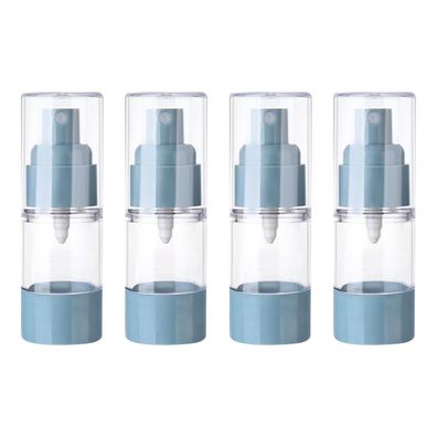 4 Stéck Vakuum-Spréhflasche, Pressflasche, kosmetischer Reisespender, blau, 15 ml