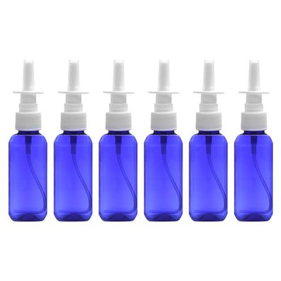 50 ml farbige Kunststoff-Spréhflasche, kosmetische Gießkanne, blau, 6 Stk