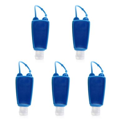 5 Stéck 30 ml Lanyard-Lotionspenderflasche, blau