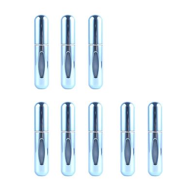 8 Stéck 5 ml Spréhflasche mit Bodenféllung, Parfémflasche, leuchtend blau