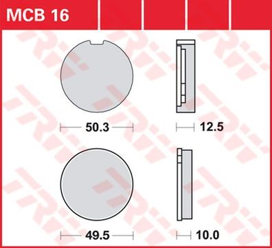 MCB16 Bremsbelag Kawasaki 900 Z1 Suzuki GT Zündapp KS 175