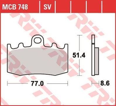 MCB748 Bremsbelag für BMW 850 R 1100 R 1150 R 1200 K 1200 R 1300 K