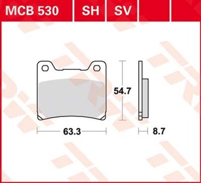 MCB530SV Bremsbelag Yamaha FZR XJ XV VMX