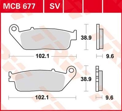 MCB677 Bremsbelag Honda CBR CB CBF CTX NC VT CBF