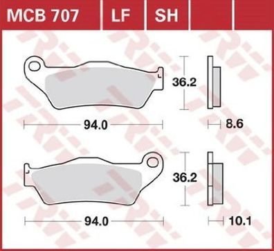 MCB707 Bremsbelag für BMW 850 1100 1150 1200 1300