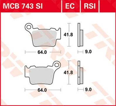 MCB743EC Bremsbelag BMW Husaberg Husqvarna KTM Rieju