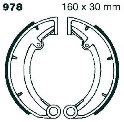 Premium Bremsbacken 978 für MZ/MUZ