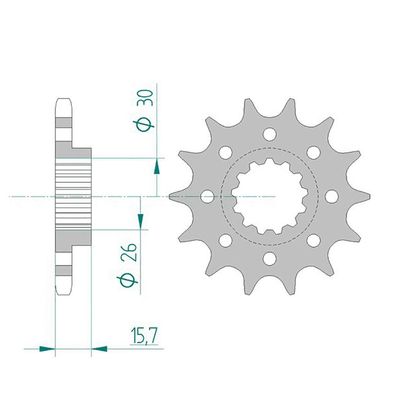 Ritzel AFAM 525 - 14Z 20605-14 HONDA VFR 750 R (RC30) [750]