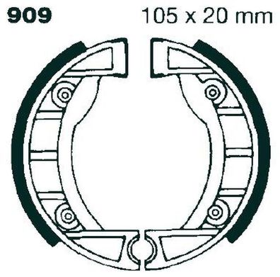 Premium Bremsbacken 909 für FANTIC Garelli Gilera Piaggio TOMOS