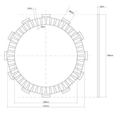 Reiblamelle FCC 141-13J03-00 für Suzuki OEM 21441-31D00