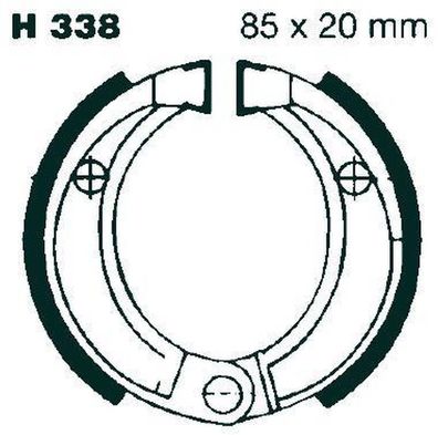 Premium Bremsbacken H338 für ARCTIC CAT (ATV) Polaris (ATV) CPI Derbi E-TON FYM