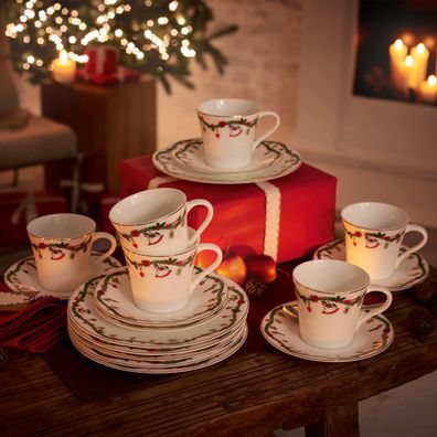 Hutschenreuther Nora Christmas Set 18-tlg. Bone China 02048-726037-28421