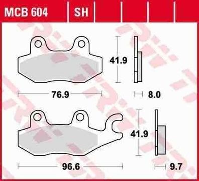 MCB604 Bremsbelag Cagiva Daelim Modenas Moto Roma MZ/MUZ Sachs Suzuki Triumph