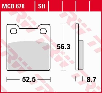 MCB678 Bremsbelag Suzuki 900 RF-R GT73B 94-97 rear