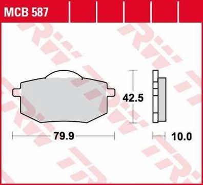 MCB587 Bremsbelag Yamaha 400 XV 535 XV Virago 87-94