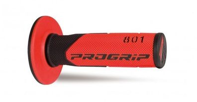 Progrip 801 Double Density Grips - Black/Red