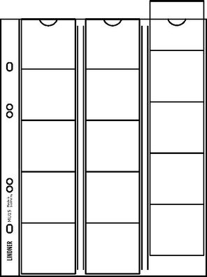 Lindner M?ünzenblätter MU15 - 5er Pack - schwarz