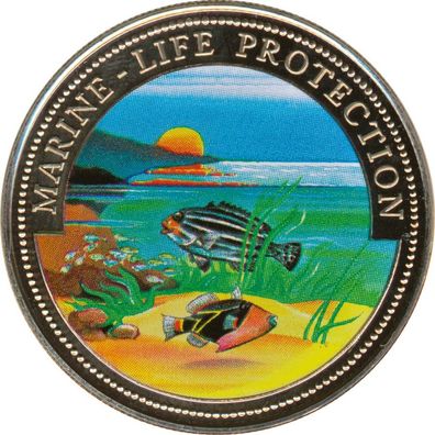 Somalia 10 Shillings 1998 PP Marine Life Protection in Farbe*