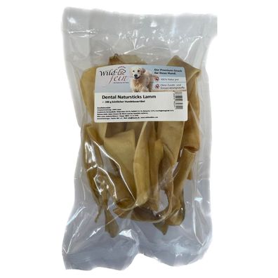 Wild & Fein Hundesnack Dental Natursticks Lamm - 200 g