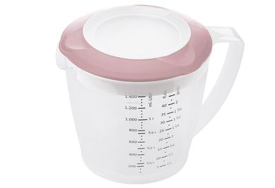 Westmark Rührbecher mit Deckel Helena 1,4l rosa