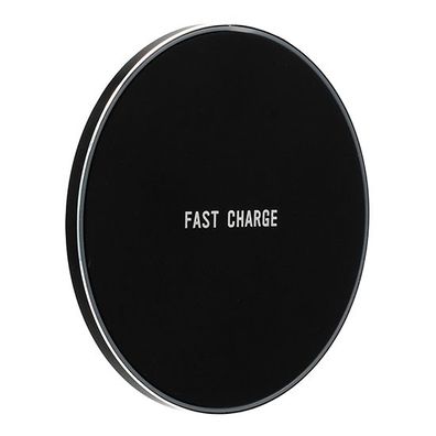 Induktives Ladegerät Schwarz Rund Wireless Charger Wireless Slim Ultra Flach USB