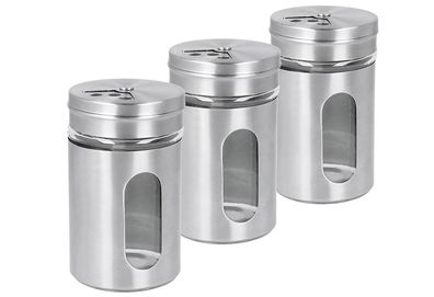 Metaltex Gewürzstreuer Glas/Inox 100ml Ø5x8cm 3er Set