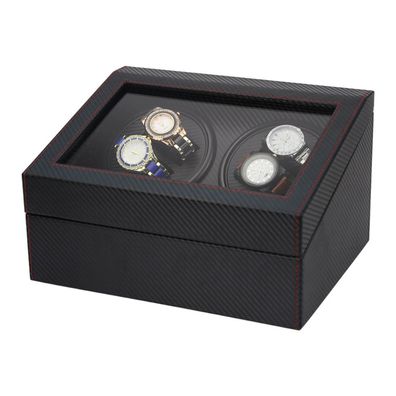 Uhrenbeweger für 4 Automatikuhren Uhrendreher Watch Winder Uhrenbox Holz Vitrine