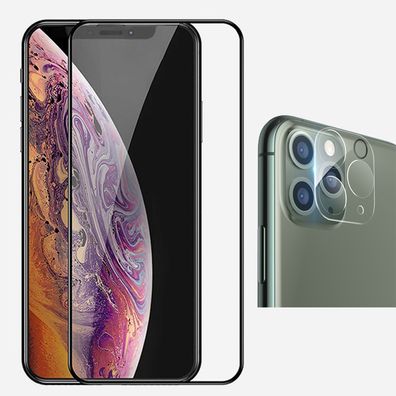 2in1 Schutzglas für Apple iPhone 11 Pro Display + Rückkamera