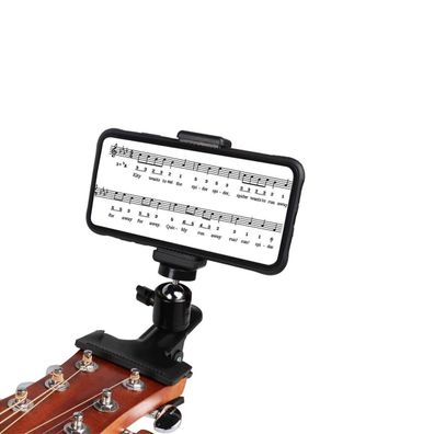 Mikrofon Gitarren Halterung Handyhalter Smartphone Gitarrenkopf Befestigung Clip