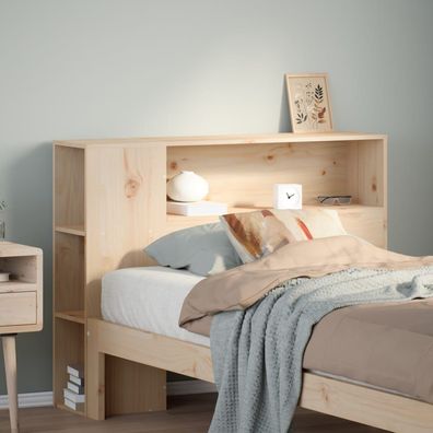 vidaXL Kopfteil mit Stauraum 90 cm Massivholz Kiefer