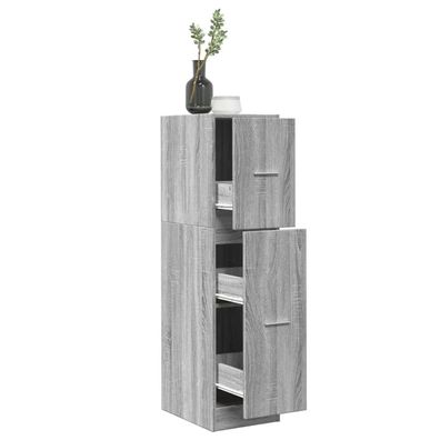 vidaXL Apothekerschrank Grau Sonoma 30x41x118 cm Holzwerkstoff