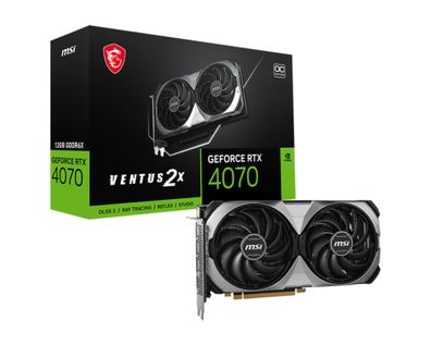 MSI GeForce RTX 4070 VENTUS 2X E 12GB OC GDDR6X 3xDP 1xHDMI