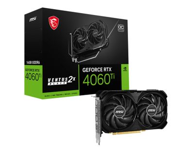 MSI GeForce RTX4060Ti VENTUS 2X BLACK 16GB OC GDDR6 1xHDMI 3xDP