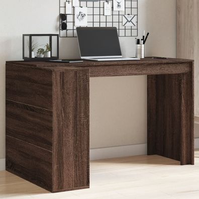 vidaXL Schreibtisch Braun Eichen-Optik 123,5x73,5x75 cm Holzwerkstoff