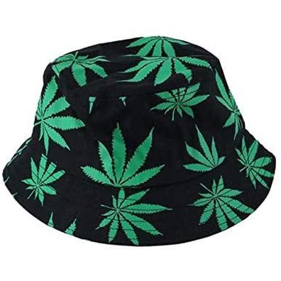 Firoya Fischerhéte Fischerhut Unisex Sonnenhut Bucket Hat Fischerhut Cannabis