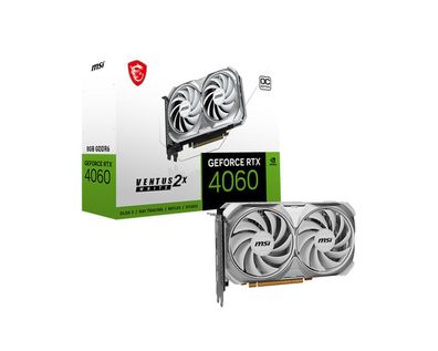 MSI RTX4060 VENTUS 2X WHITE OC 8GB GDDR6 HDMI 3xDP