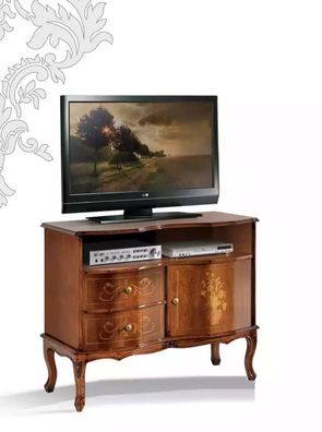 Klassischer TV-Ständer Luxus Sideboard Schubladen Wohnzimmer Möbel Holz