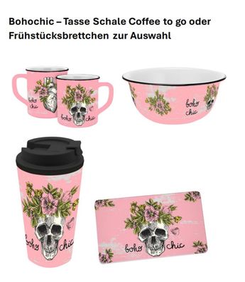 Skull Bohochic - Tasse Schale Coffee to Go Frühstücksbrettchen / Preis pro Stck