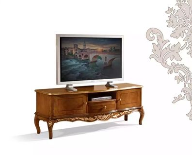 Exklusives TV Regal Holz klassischer Schrank Sideboard Lowboard Möbel