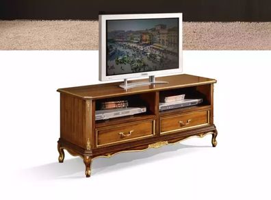 Klassischer Brauner TV-Ständer Hochwertiges Sideboard Wohnzimmer Möbel