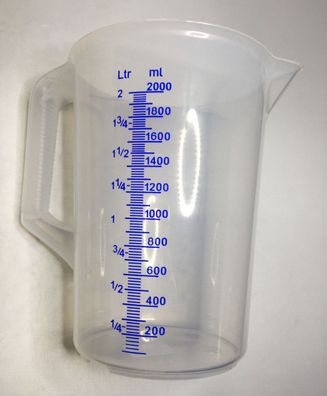 Messkanne 2000 ml transparent aus L PP