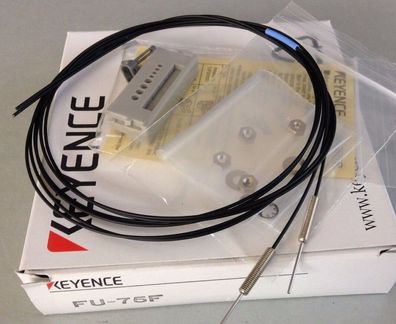 Keyence Lichtleitermesskopf FU-75F Lichtschranke mit Isoliermantel 1m Neu OVP