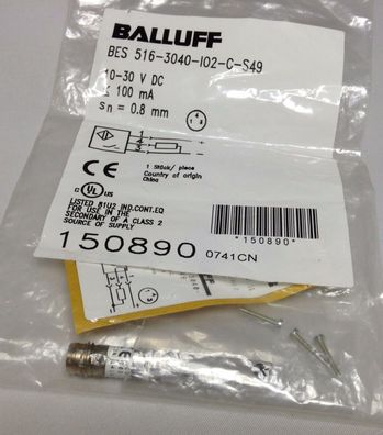 Balluff 150890 Induktiv Sensor BES 516-3040-I02-C-S49 NEU OVP