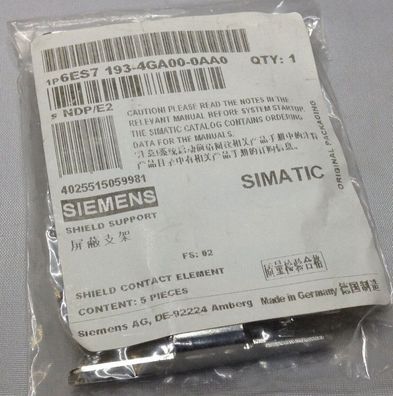 Siemens Simatic 6ES7 193-4GA00-0AA0 Kontaktelement Inhalt 5 Stück Neu OVP