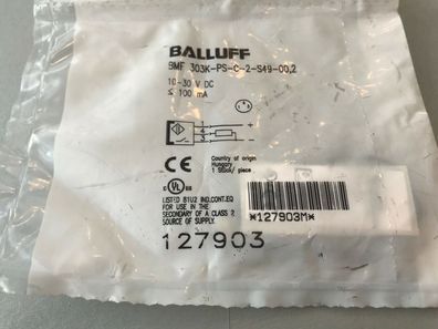 Balluff 127903 Magnetfeldsensor BMF 303K-PS-C-2-S49-00,2 Neu OVP