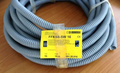 Fränkische FFKSS-SW 16 (17m) 28120016 Schwerer Kunststoff Spiralschlauch grau